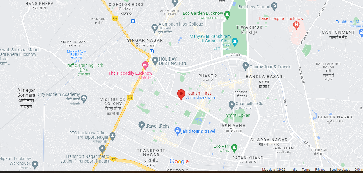 Tourism First Location on map